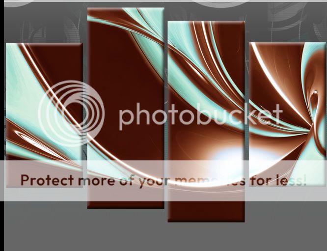 BROWN AND DUCK EGG BLUE ABSTRACT CANVAS PICTURES WALL ART SPLIT MULTI