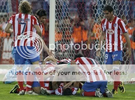 Atletico de Madrid festejava virada frente ao Villarreal