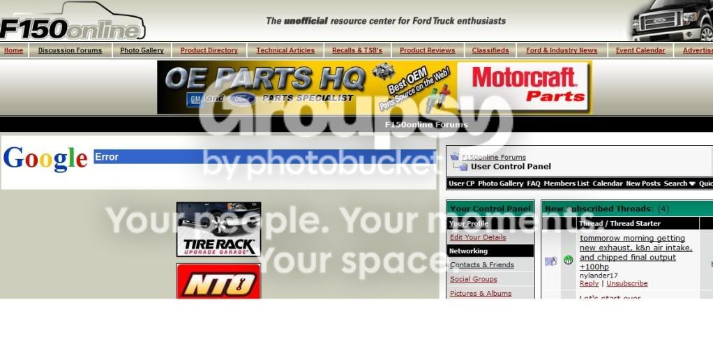 P150 Error Pages not loading completely... - Page 13 - F150online Forums